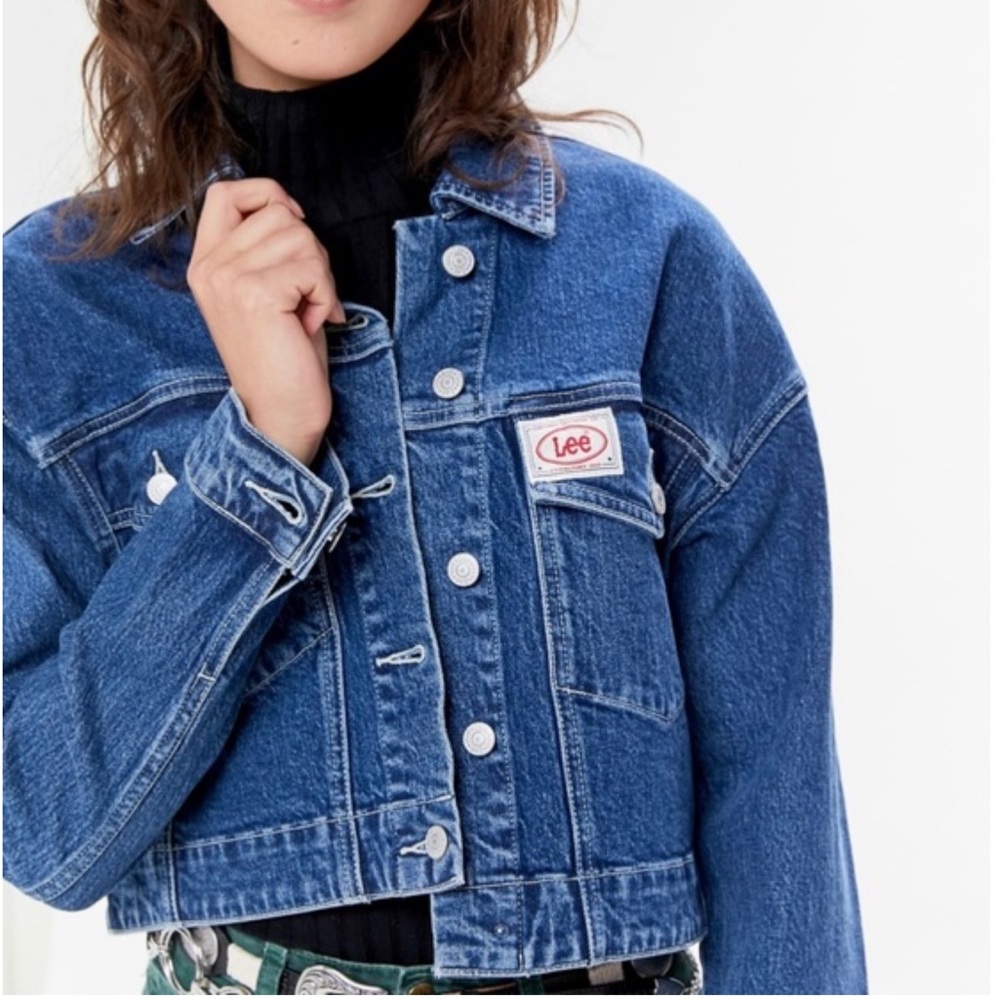 Vintage Lee Denim Cropped Trucker Jacket